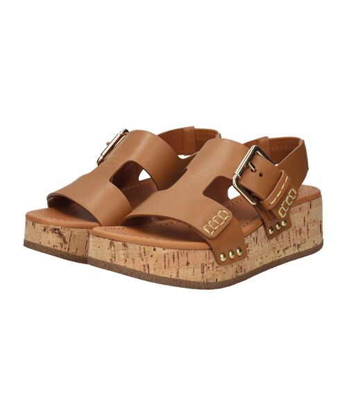 INTER-CHAUSSURES/インター ショシュール 【CLAIRE CHARLOTTE】厚底コルクサンダル ブラウン 38 INTER-CHAUSSURES/インター ショシュール 【CLAIRE CHARLOTTE】厚底コルクサンダル ブラウン 38