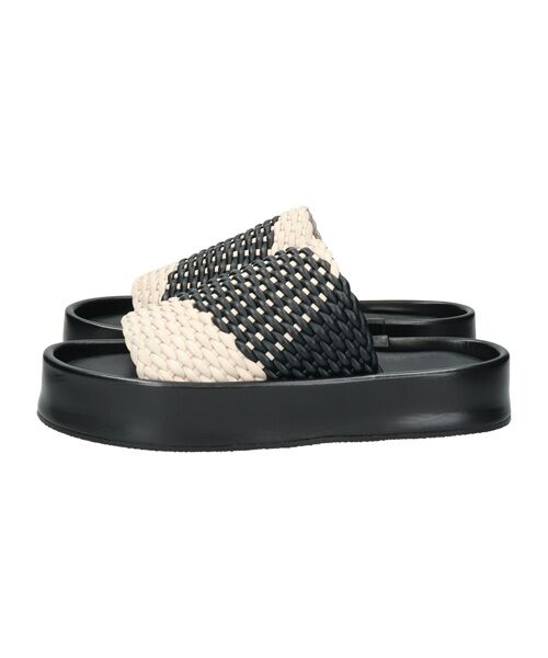 INTER-CHAUSSURES / インター ショシュール サンダル | 【JVAM】ウーブンレザー厚底ミュールサンダル | 詳細2