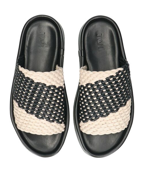 INTER-CHAUSSURES / インター ショシュール サンダル | 【JVAM】ウーブンレザー厚底ミュールサンダル | 詳細5