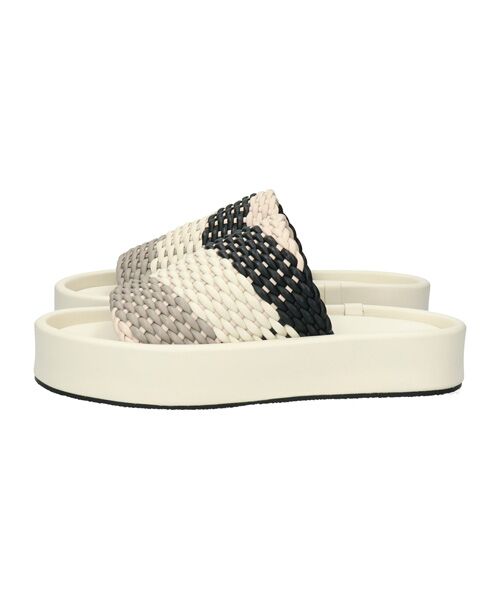 INTER-CHAUSSURES / インター ショシュール サンダル | 【JVAM】ウーブンレザー厚底ミュールサンダル | 詳細9