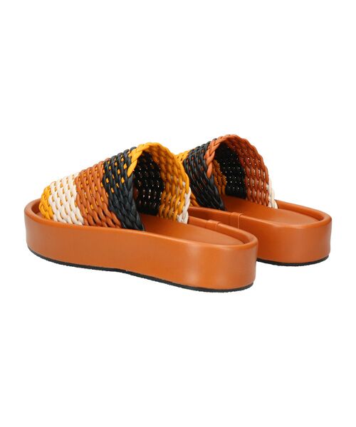 INTER-CHAUSSURES / インター ショシュール サンダル | 【JVAM】ウーブンレザー厚底ミュールサンダル | 詳細17