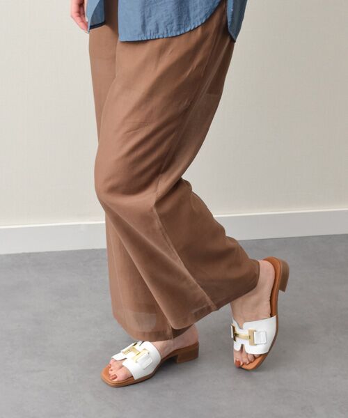 INTER-CHAUSSURES/インター ショシュール 【OH MY SANDALS】メタルオーナメントミュールサンダル ホワイト 35 INTER-CHAUSSURES/インター ショシュール 【OH MY SANDALS】メタルオーナメントミュールサンダル ホワイト 35