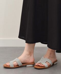 INTER-CHAUSSURES / インター ショシュール サンダル | 【OH MY SANDALS】ラインストーンローヒールサンダル