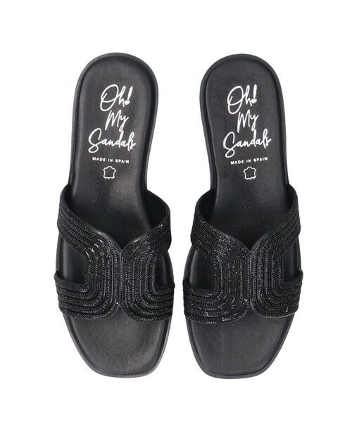 INTER-CHAUSSURES / インター ショシュール サンダル | 【OH MY SANDALS】ラインストーンローヒールサンダル | 詳細5