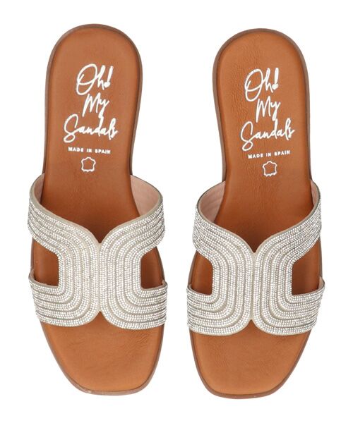 INTER-CHAUSSURES / インター ショシュール サンダル | 【OH MY SANDALS】ラインストーンローヒールサンダル | 詳細5