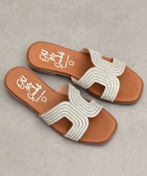 INTER-CHAUSSURES / インター ショシュール サンダル | 【OH MY SANDALS】ラインストーンローヒールサンダル | 詳細17