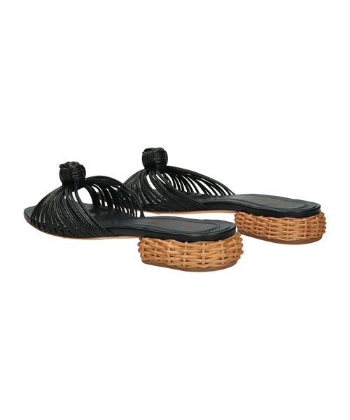 INTER-CHAUSSURES / インター ショシュール サンダル | 【CLAIRE CHARLOTTE】ラタンヒールナローコードノットサンダル | 詳細2