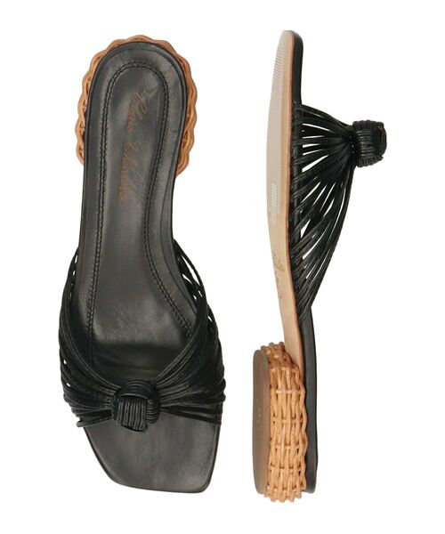 INTER-CHAUSSURES / インター ショシュール サンダル | 【CLAIRE CHARLOTTE】ラタンヒールナローコードノットサンダル | 詳細5