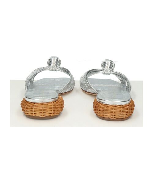 INTER-CHAUSSURES / インター ショシュール サンダル | 【CLAIRE CHARLOTTE】ラタンヒールナローコードノットサンダル | 詳細9