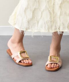 INTER-CHAUSSURES / インター ショシュール サンダル | 【OH MY SANDALS】スクエアトウフラットバックルサンダル