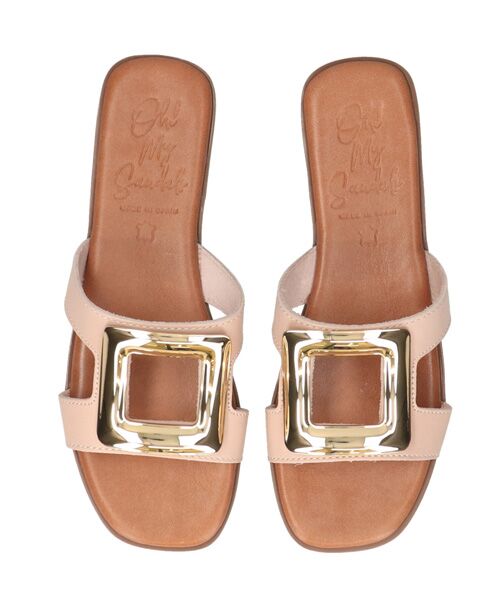 INTER-CHAUSSURES / インター ショシュール サンダル | 【OH MY SANDALS】スクエアトウフラットバックルサンダル | 詳細5