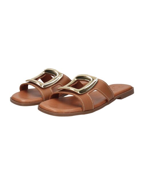 INTER-CHAUSSURES / インター ショシュール サンダル | 【OH MY SANDALS】スクエアトウフラットバックルサンダル | 詳細10