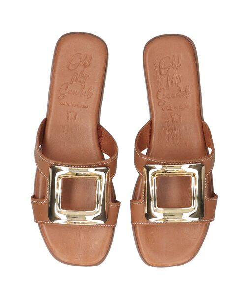 INTER-CHAUSSURES / インター ショシュール サンダル | 【OH MY SANDALS】スクエアトウフラットバックルサンダル | 詳細14