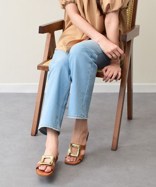 INTER-CHAUSSURES / インター ショシュール サンダル | 【OH MY SANDALS】スクエアトウフラットバックルサンダル | 詳細17