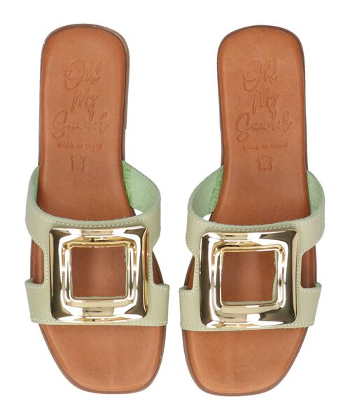 INTER-CHAUSSURES / インター ショシュール サンダル | 【OH MY SANDALS】スクエアトウフラットバックルサンダル | 詳細4