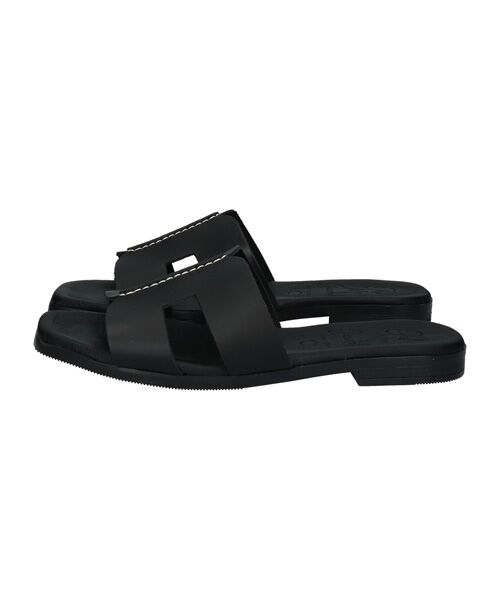 INTER-CHAUSSURES / インター ショシュール サンダル | 【OH MY SANDALS】スクエアトウフラットレザーサンダル | 詳細1
