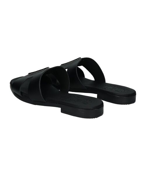 INTER-CHAUSSURES / インター ショシュール サンダル | 【OH MY SANDALS】スクエアトウフラットレザーサンダル | 詳細2