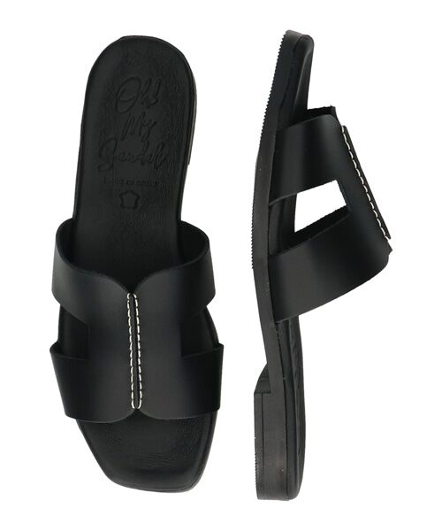 INTER-CHAUSSURES / インター ショシュール サンダル | 【OH MY SANDALS】スクエアトウフラットレザーサンダル | 詳細6