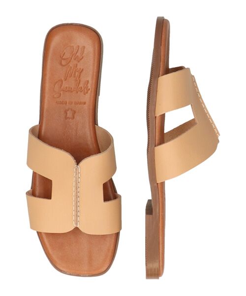 INTER-CHAUSSURES / インター ショシュール サンダル | 【OH MY SANDALS】スクエアトウフラットレザーサンダル | 詳細6