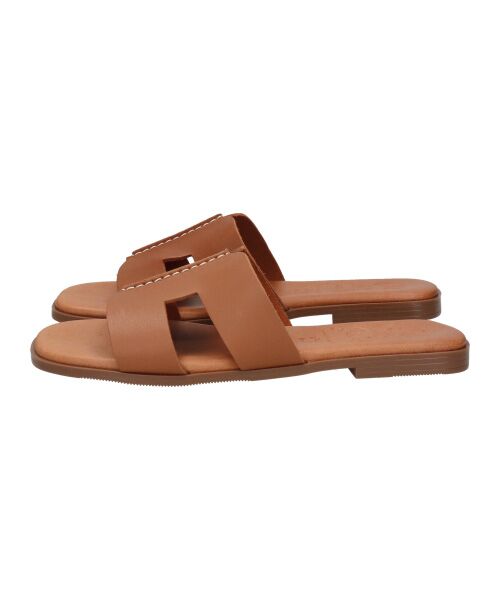 INTER-CHAUSSURES / インター ショシュール サンダル | 【OH MY SANDALS】スクエアトウフラットレザーサンダル | 詳細2
