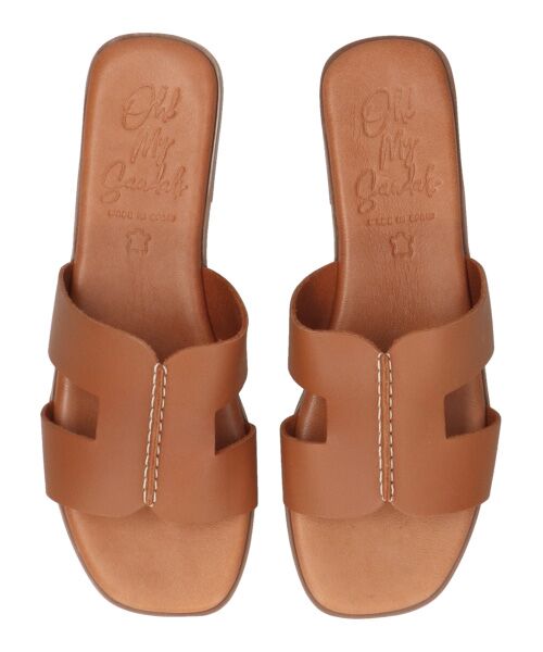 INTER-CHAUSSURES / インター ショシュール サンダル | 【OH MY SANDALS】スクエアトウフラットレザーサンダル | 詳細5