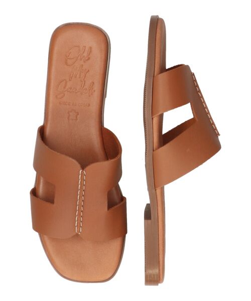 INTER-CHAUSSURES / インター ショシュール サンダル | 【OH MY SANDALS】スクエアトウフラットレザーサンダル | 詳細7