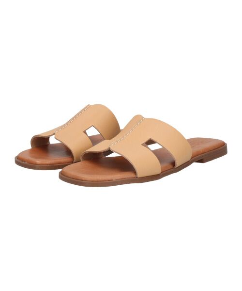 INTER-CHAUSSURES / インター ショシュール サンダル | 【OH MY SANDALS】スクエアトウフラットレザーサンダル | 詳細10