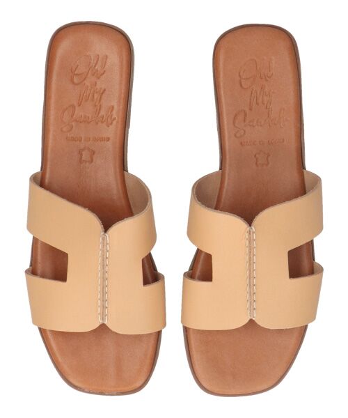 INTER-CHAUSSURES / インター ショシュール サンダル | 【OH MY SANDALS】スクエアトウフラットレザーサンダル | 詳細14