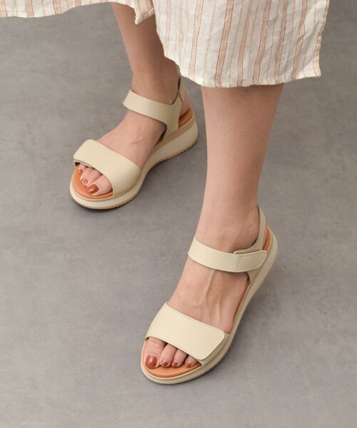 INTER-CHAUSSURES/インター ショシュール 【OH MY SANDALS】ベルクロローヒールサンダル アイボリー 36 INTER-CHAUSSURES/インター ショシュール 【OH MY SANDALS】ベルクロローヒールサンダル アイボリー 36