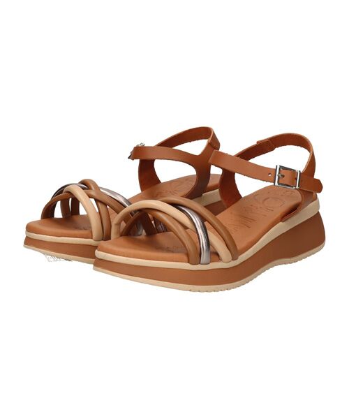 INTER-CHAUSSURES/インター ショシュール 【OH MY SANDALS】厚底アンクルストラップサンダル ブラウンコンビ 38 INTER-CHAUSSURES/インター ショシュール 【OH MY SANDALS】厚底アンクルストラップサンダル ブラウンコンビ 38
