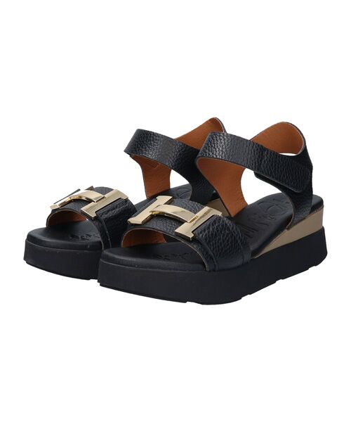 INTER-CHAUSSURES/インター ショシュール 【OH MY SANDALS】メタルオーナメント厚底サンダル ブラック 35 INTER-CHAUSSURES/インター ショシュール 【OH MY SANDALS】メタルオーナメント厚底サンダル ブラック 35