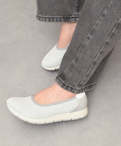 INTER-CHAUSSURES/インター ショシュール 【IMAC】ニットバレエスニーカー シルバー雑材 36 INTER-CHAUSSURES/インター ショシュール 【IMAC】ニットバレエスニーカー シルバー雑材 36