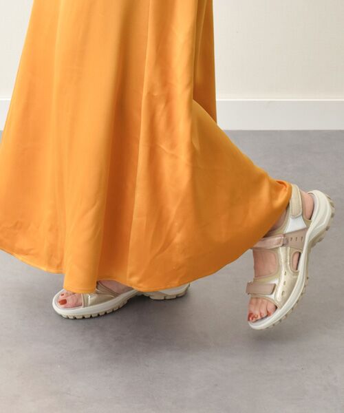 INTER-CHAUSSURES/インター ショシュール 【IMAC】異素材コンビベルクロスポーツサンダル ゴールド 38 INTER-CHAUSSURES/インター ショシュール 【IMAC】異素材コンビベルクロスポーツサンダル ゴールド 38