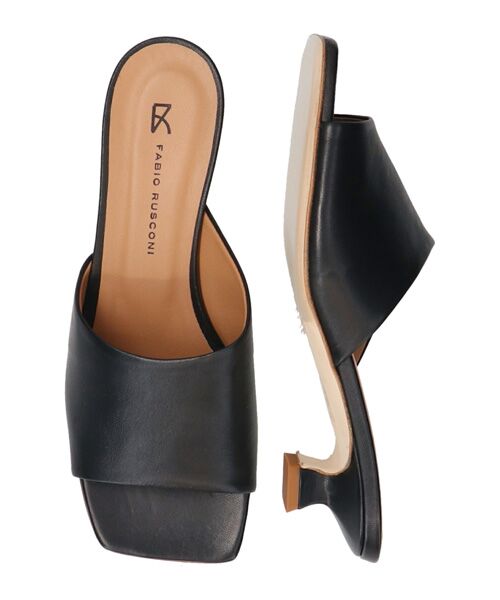 INTER-CHAUSSURES / インター ショシュール サンダル | 【FABIO RUSCONI】スクエアトウスプールヒールミュール | 詳細5