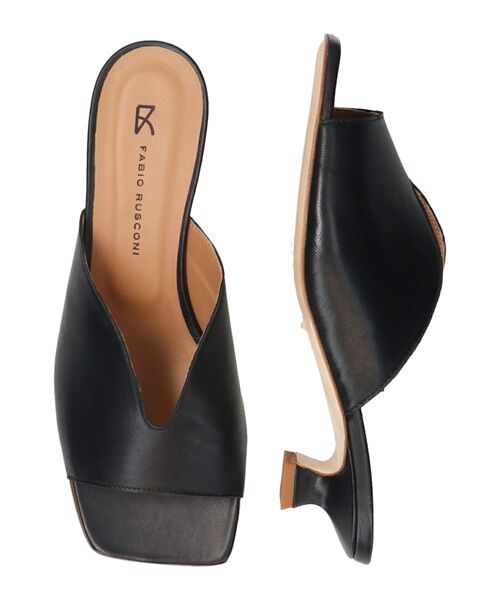 INTER-CHAUSSURES / インター ショシュール サンダル | 【FABIO RUSCONI】スクエアトウスリットミュールサンダル | 詳細5