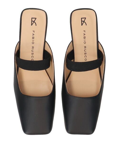 INTER-CHAUSSURES / インター ショシュール サンダル | 【FABIO RUSCONI】スクエアトウエラスティックバンドミュール | 詳細4