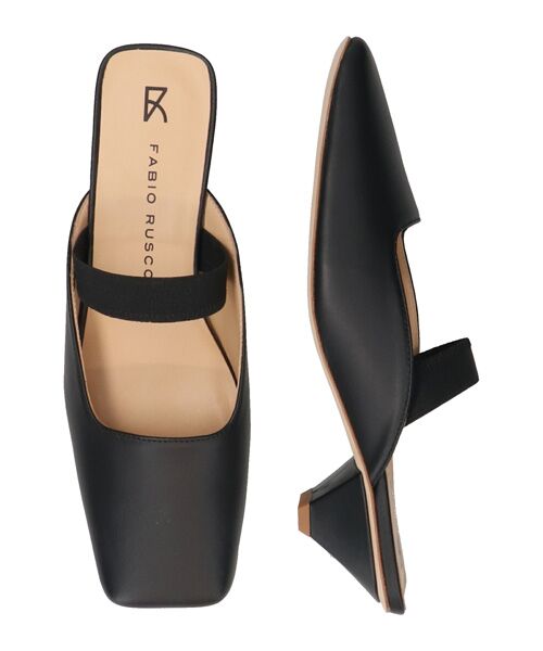 INTER-CHAUSSURES / インター ショシュール サンダル | 【FABIO RUSCONI】スクエアトウエラスティックバンドミュール | 詳細5