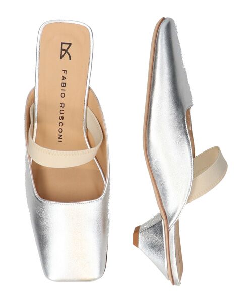 INTER-CHAUSSURES / インター ショシュール サンダル | 【FABIO RUSCONI】スクエアトウエラスティックバンドミュール | 詳細11