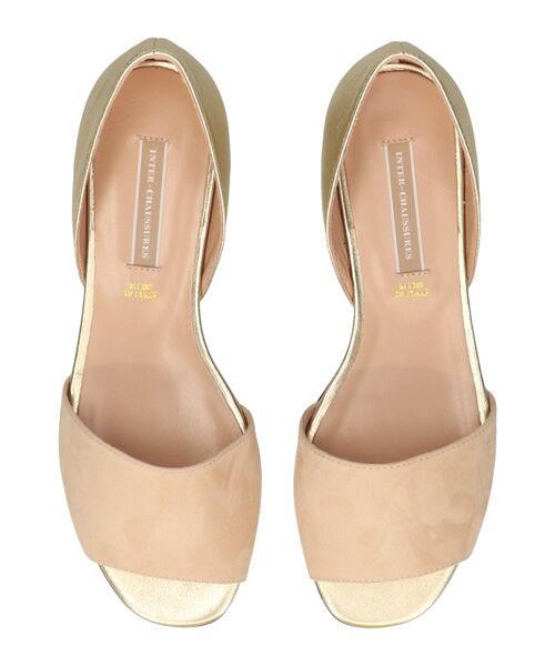 INTER-CHAUSSURES / インター ショシュール パンプス | 【INTER-CAHUSSURES】異素材コンビオープントウパンプス | 詳細4