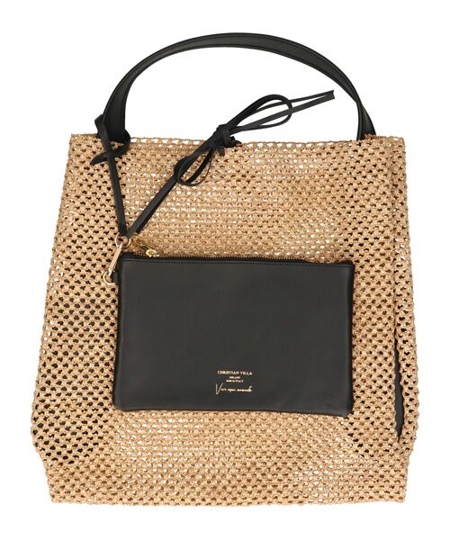 INTER-CHAUSSURES / インター ショシュール ハンドバッグ | 【CHRISTIAN VILLA】レザーハンドルメッシュバッグ | 詳細12