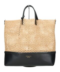 INTER-CHAUSSURES / インター ショシュール トートバッグ | 【CHRISTIAN VILLA】メッシュコンビレザーワイドバッグ