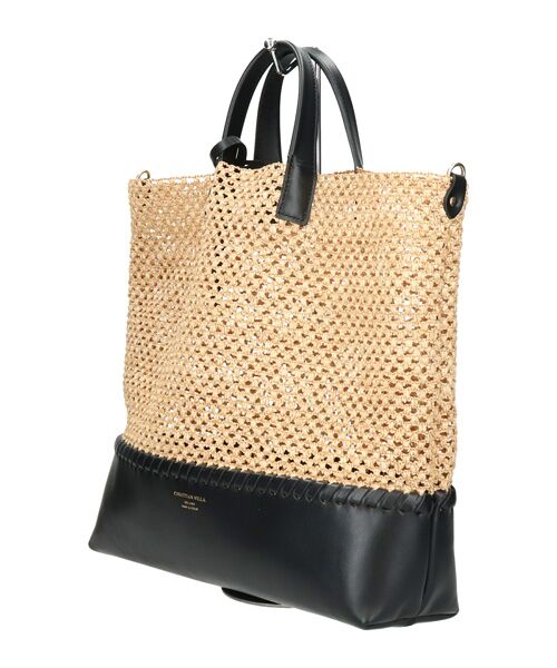 INTER-CHAUSSURES / インター ショシュール トートバッグ | 【CHRISTIAN VILLA】メッシュコンビレザーワイドバッグ | 詳細1