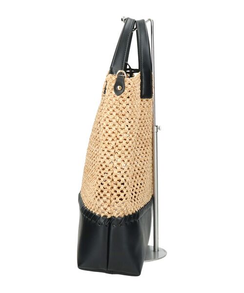 INTER-CHAUSSURES / インター ショシュール トートバッグ | 【CHRISTIAN VILLA】メッシュコンビレザーワイドバッグ | 詳細2