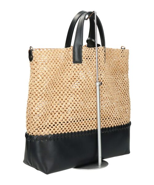 INTER-CHAUSSURES / インター ショシュール トートバッグ | 【CHRISTIAN VILLA】メッシュコンビレザーワイドバッグ | 詳細3