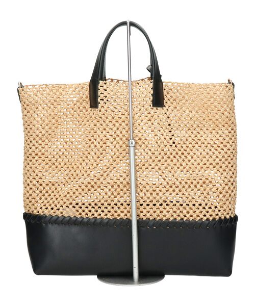 INTER-CHAUSSURES / インター ショシュール トートバッグ | 【CHRISTIAN VILLA】メッシュコンビレザーワイドバッグ | 詳細4