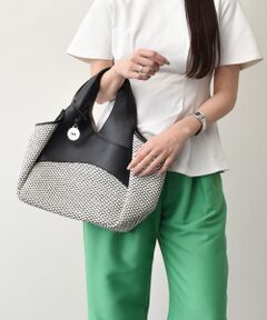 INTER-CHAUSSURES / インター ショシュール ハンドバッグ | 【MARCO MASI】レザーハンドル雑材バッグ