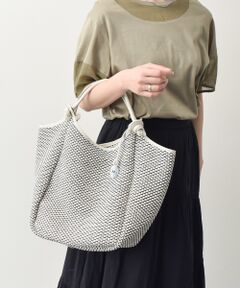 INTER-CHAUSSURES / インター ショシュール ハンドバッグ | 【MARCO MASI】レザーハンドル雑材バッグ