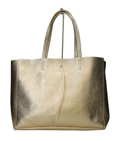 ベージュ色、手頃なバック、金色のアクセントがポイント カラーポイントトートバッグ | ファッション通販サイト NUGU