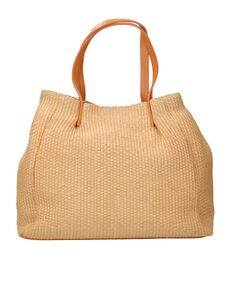 INTER-CHAUSSURES / インター ショシュール ハンドバッグ | 【ANDREA CARDONE ITALI】レザーハンドル雑材トートバッグ