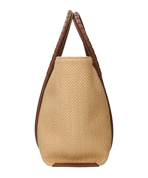 INTER-CHAUSSURES / インター ショシュール トートバッグ | 【LORISTELLA】レザーハンドルラフィアトートバッグ | 詳細3